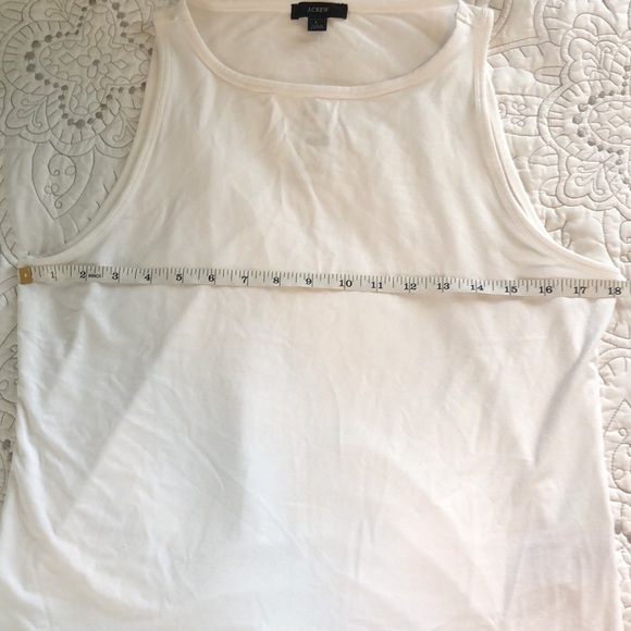 J. Crew White Sleeveless Tank Top Large NWT - Picture 6 of 8